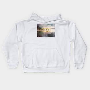 Grass reflected in a lake 2 Kids Hoodie